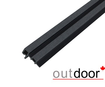 Угловой элемент для панели ДПК Outdoor 85*55*4000 мм. шлифованный черный