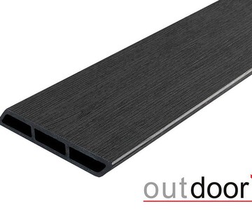 Доска Ромбус ДПК Outdoor 122*22*4000 мм. STORM BLACK черная