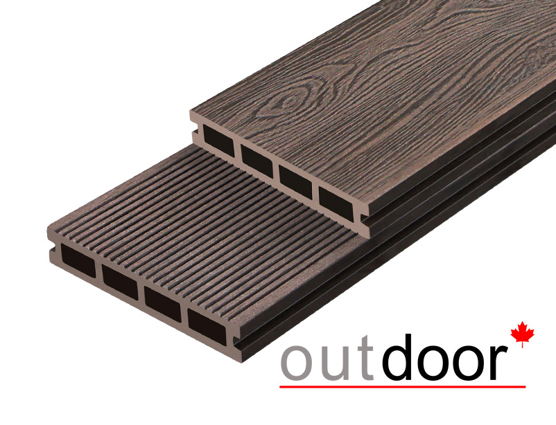 Террасная доска ДПК Outdoor 3D 150*25*4000 мм. NEVADA/вельвет коричневая микс