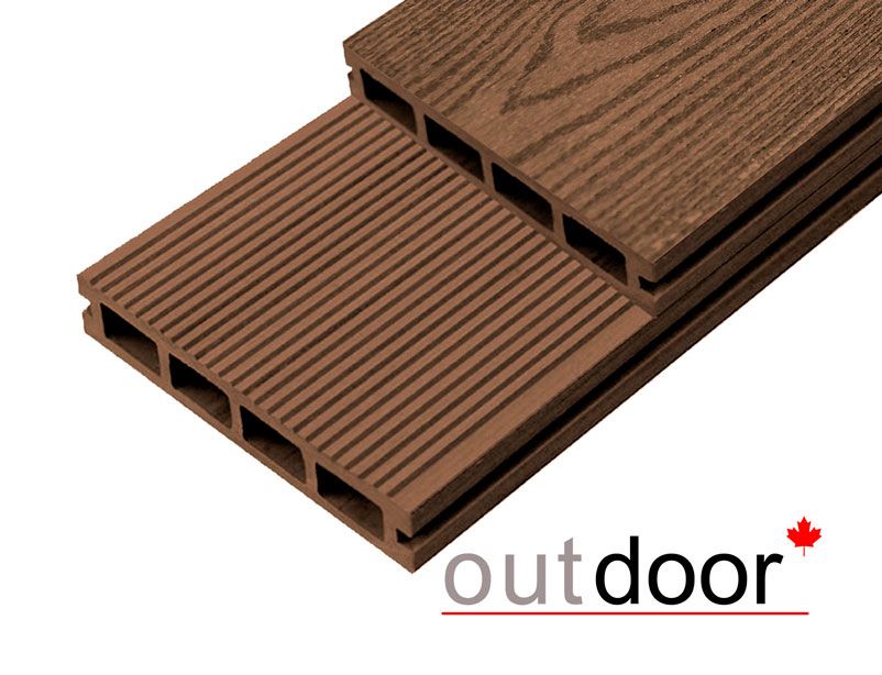 Террасная доска ДПК Outdoor 150*20*4000 мм. вельвет/текстура дерево мореный дуб