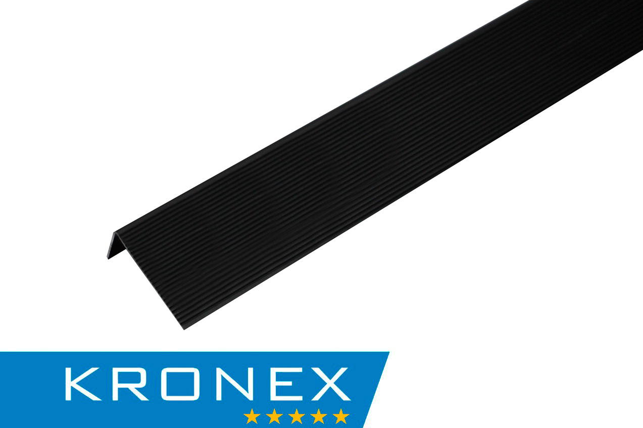 Угол завершающий алюминиевый чёрный KRONEX