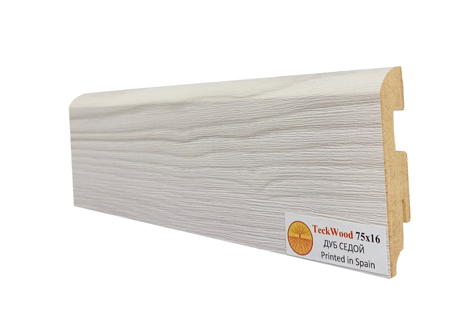 Teckwood ПЛИНТУС ДУБ СЕДОЙ (75х16)