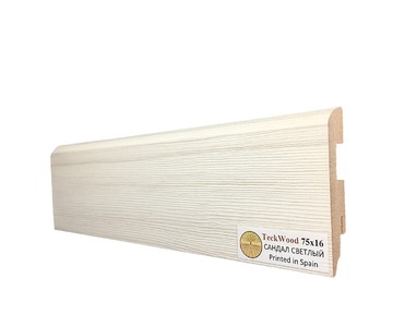 Teckwood ПЛИНТУС САНДАЛ СВЕТЛЫЙ (75х16)